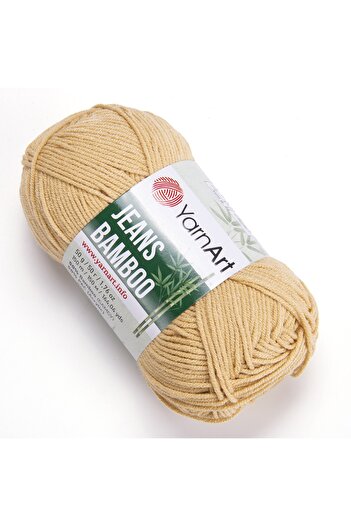 Yarnart Yarn Art Jeans Bamboo Πλεκτό Χειροποίητο Σχοινί, Μπεζ-130