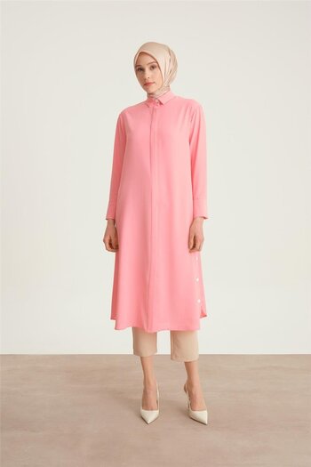 Armine Candy Pink Tunic - Ort4406 Model