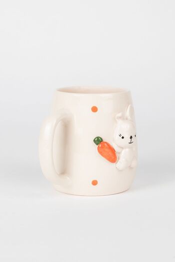 Loomart 400 ml Ceramic Rabbit Figured Handmade Mug