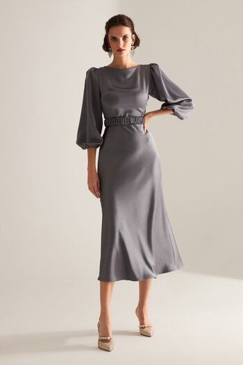 BETTY & SAM Heleny speciální design šedé zásnubní šaty