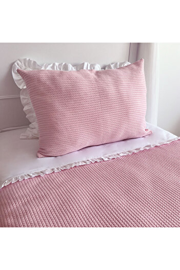 PAMUKA Single Pique Set - Dark Pink Knitted Pattern