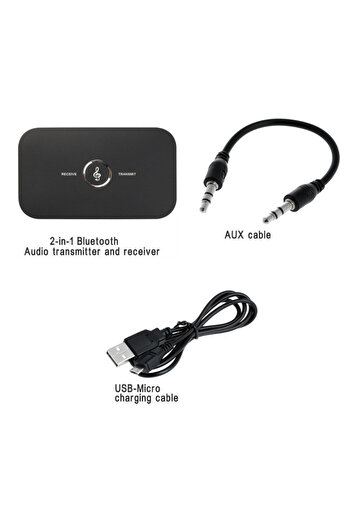 Vikefon Without RCA cable Bluetooth 5.0 Audio Receiver Transmitter 300Mah Battery 3.5mm AUX Jack Stereo Musi