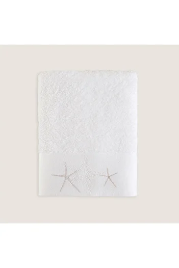 Chakra Starline White Face Towel - 50x90 Cm