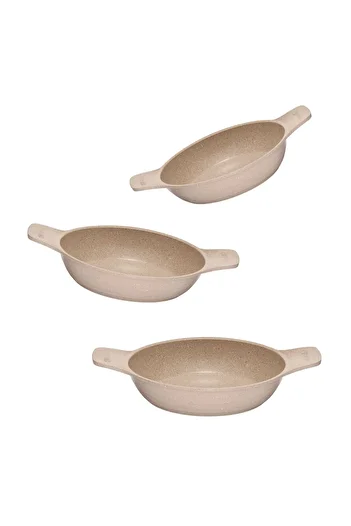 ThermoAD 3-Piece Casserole and Saucepan Set Without Lid - Mink