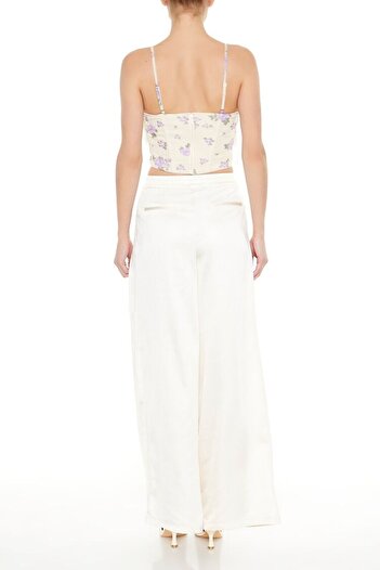 Forever 21 Saten Mid-Rise Trouser Pantolon