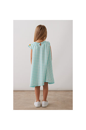 CİCHLİD Girl's Flower Embroidery Detailed Dress