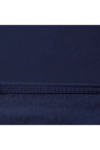 Evidea Navy Blue Double Soft Bed Sheet - Elastic, 180X200 cm