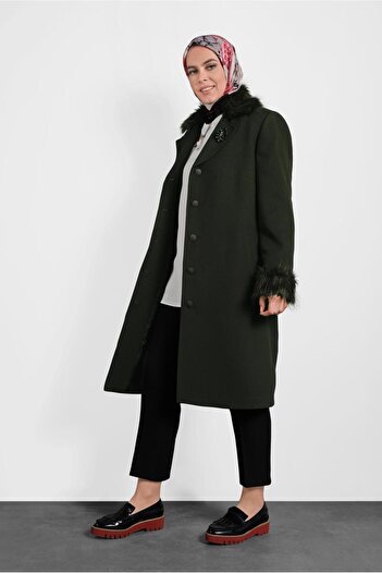 Alvina 90072 Model Fur Detailed Coat