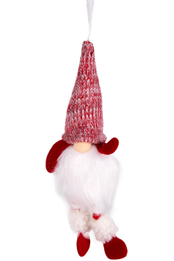 Herdekora Christmas Tree Ornament Santa Claus Figure Lighted Short Sleeve Red-White 9X24 Cm.