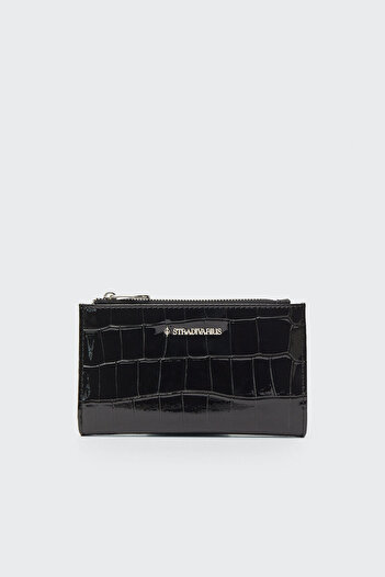 Stradivarius Timsah Deseni Görünümlü Basic Cüzdan