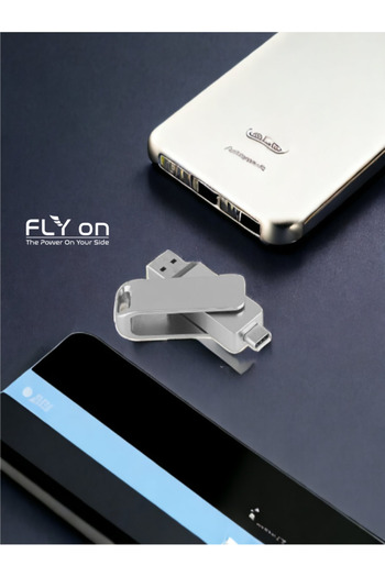 FLYON 2 in 1 Double-Sided Compatible Plug and Play USB USB 2.0 32 Gb USB Memory Compatible with Type-C Phones