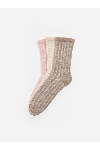 LC Waikiki Lw - Self Patterned Women's Socks 3 Pack
