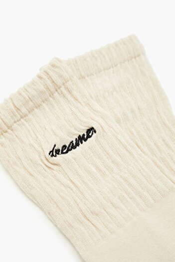 Forever 21 Nakışlı Dreamer Yazılı Çorap