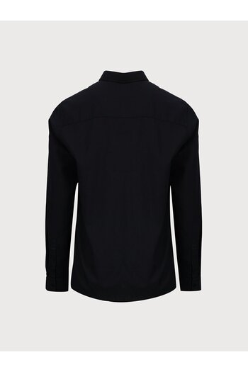 Ltb Black Textured Classic Collar Shirt