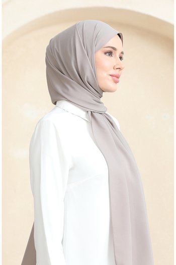sefamerve Stone Colored Crepe Plain Shawl - 81077-05