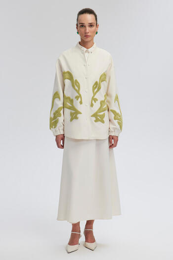 Touché Privé Embroidered Crepe Jacket
