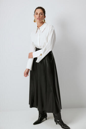 Touché Privé Fluffy Leather Skirt