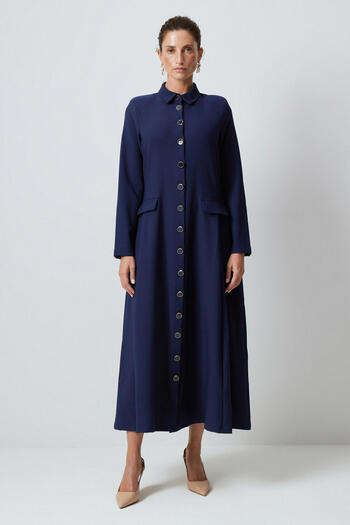 Touché Privé Pocket Detail Crepe Dress