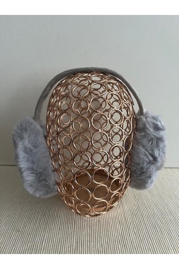 CosmoOutlet Soft Plush Cold Protection Inward Foldable Unisex Gray Headphones