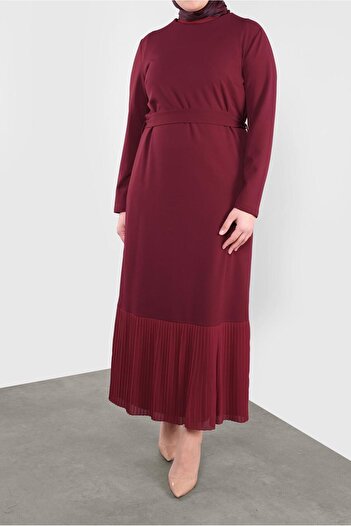 Alvina 20117 Model Dress with Sash and Pleated Skirt