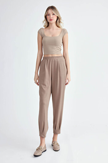 Vitrin Modal Fabric Pleated Trousers