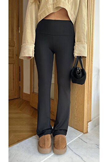 Askı Nişantaşı Black Spanish Leg Tights