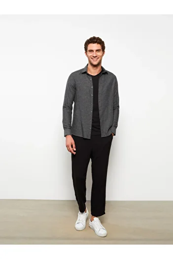 LC Waikiki Slim Fit Long Sleeve Gabardine Men's Shirt