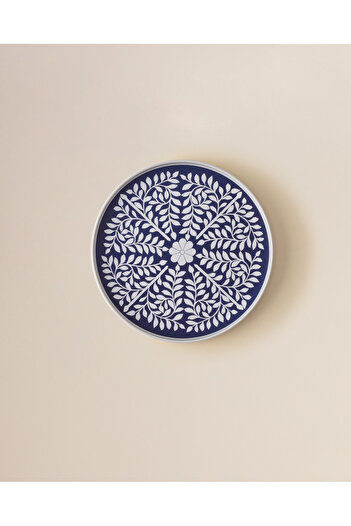 Madame Coco Delit Round Presentation Tray - Navy/White