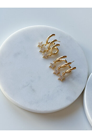 CHARMLUCKY 3-Piece Look Earring with Dangle
