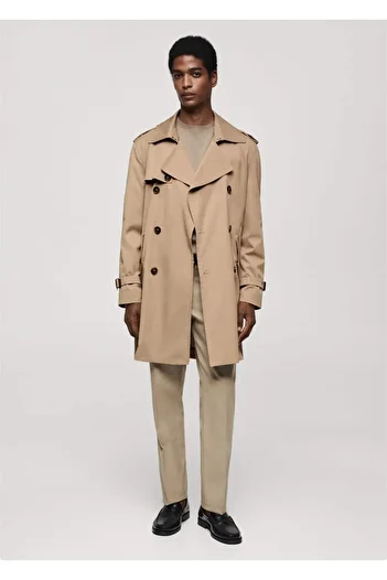 MANGO Man Klassischer wasserabweisender Trenchcoat