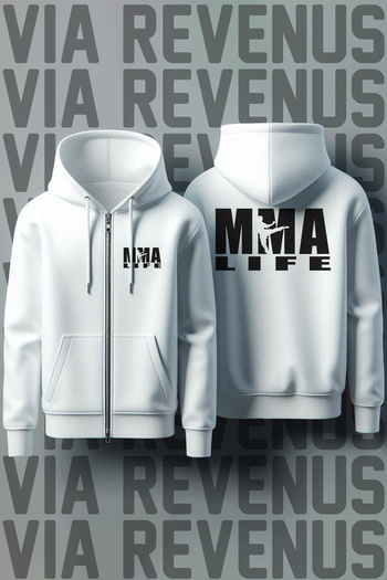 Vordevia MMA Life Μπροστινή και Πίσω Ζακέτα με κουκούλα με φερμουάρ Unisex