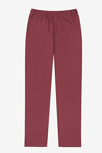 Penti Burgundy Pocket Bordo Pantolon Pijama Takımı