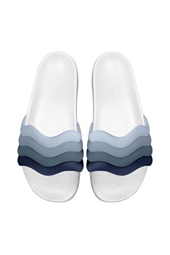 Superga 1908 Slides Curly Padded Stripes Kadın Bej Terlik