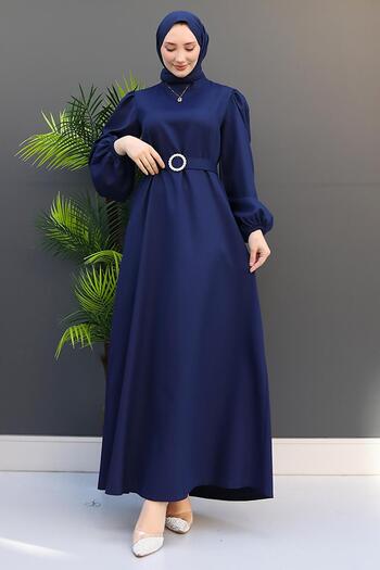 GİYZAMİLA Φόρεμα Navy Blue Feyza Hijab