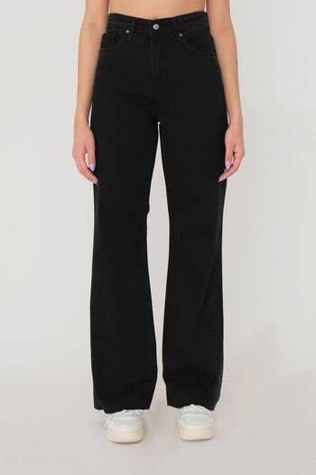Addax High Waist Wide Leg Jean Trousers Pn1077-Pne