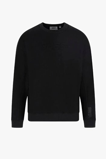 Guess Men's Sheen Cn Black Sweatshirt