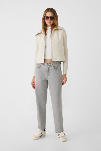 Stradivarius Soft contrast knit jacket