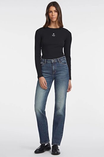 Guess Gj G08 Mid Rise Stra Women's Blue Jeans W4Ya98D5Fc1-Gjew