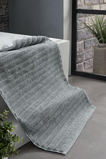 neşe home collection Wave 50X75 cm Foot Towel Gray