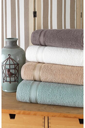 neşe home collection Spring Banyo Havlusu Mint 90x150