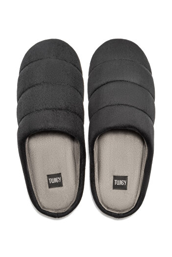 Twigy Adamo Men's House Slippers Silent Sole Black Smoke 41/46