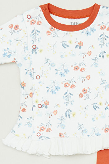 Fulla Moda Çiçekli 3 Lü Kız Çocuk Takım