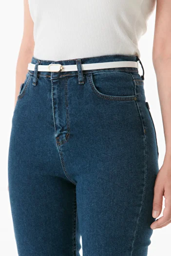 Fulla Moda Ζώνη Ellipse από συνθετικό δέρμα - Πόρπη και κομψή