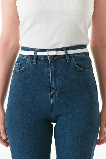 Fulla Moda Ζώνη Ellipse από συνθετικό δέρμα - Πόρπη και κομψή