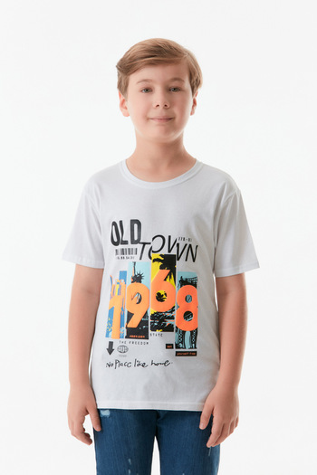 Fulla Moda Boy - Crew Neck and Printed T-Shirt