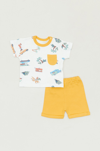 Fulla Moda Boy's Shorts Set - Printed and Pocketed