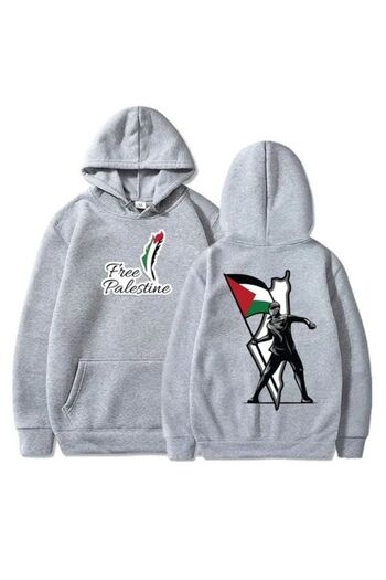 Pink Sky Φούτερ με στάμπα Palestine Unisex Oversize