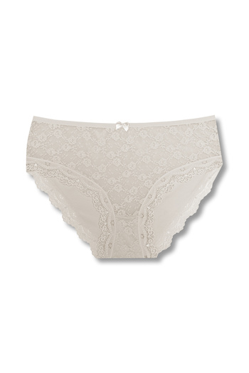 HNX 3-Piece Cotton Lace Front High Waist Large Size Women's Panties