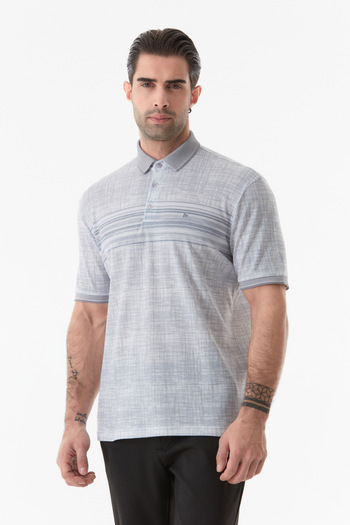 Fulla Moda Printed Polo Neck T-Shirt