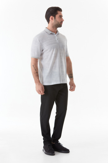 Fulla Moda Printed Polo Neck T-Shirt